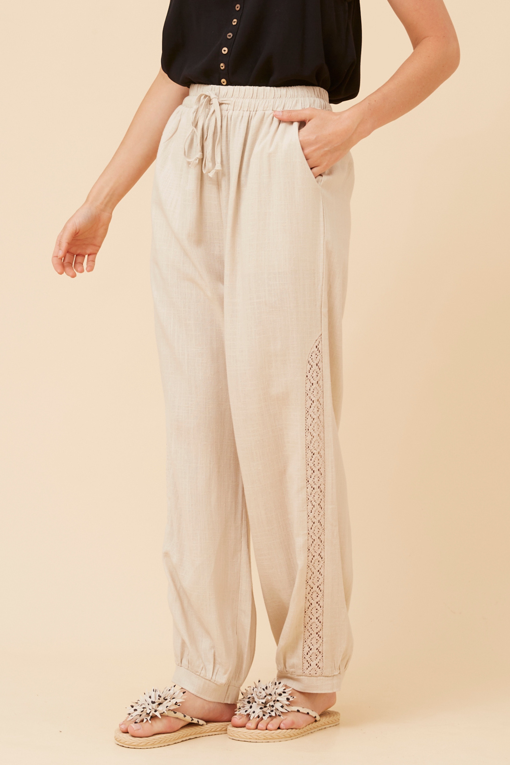 IMRE LINEN BLEND PANTS