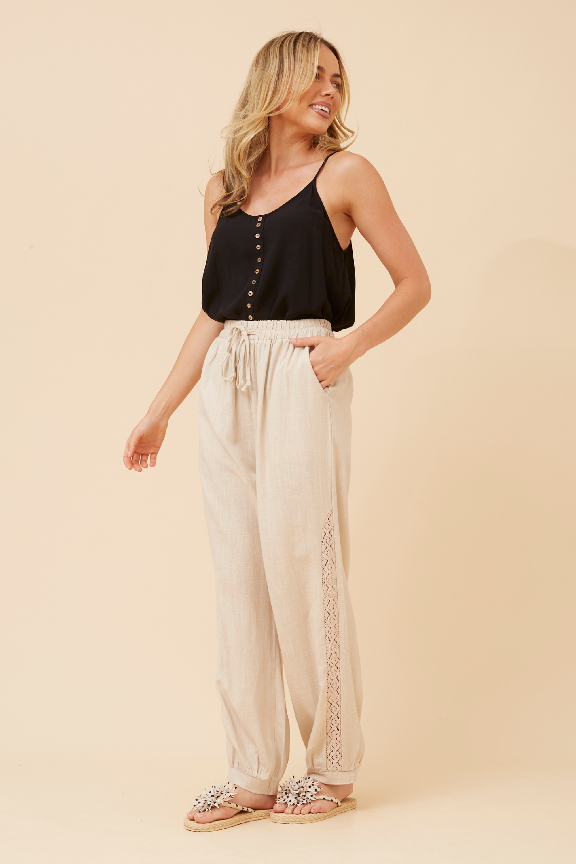 IMRE LINEN BLEND PANTS