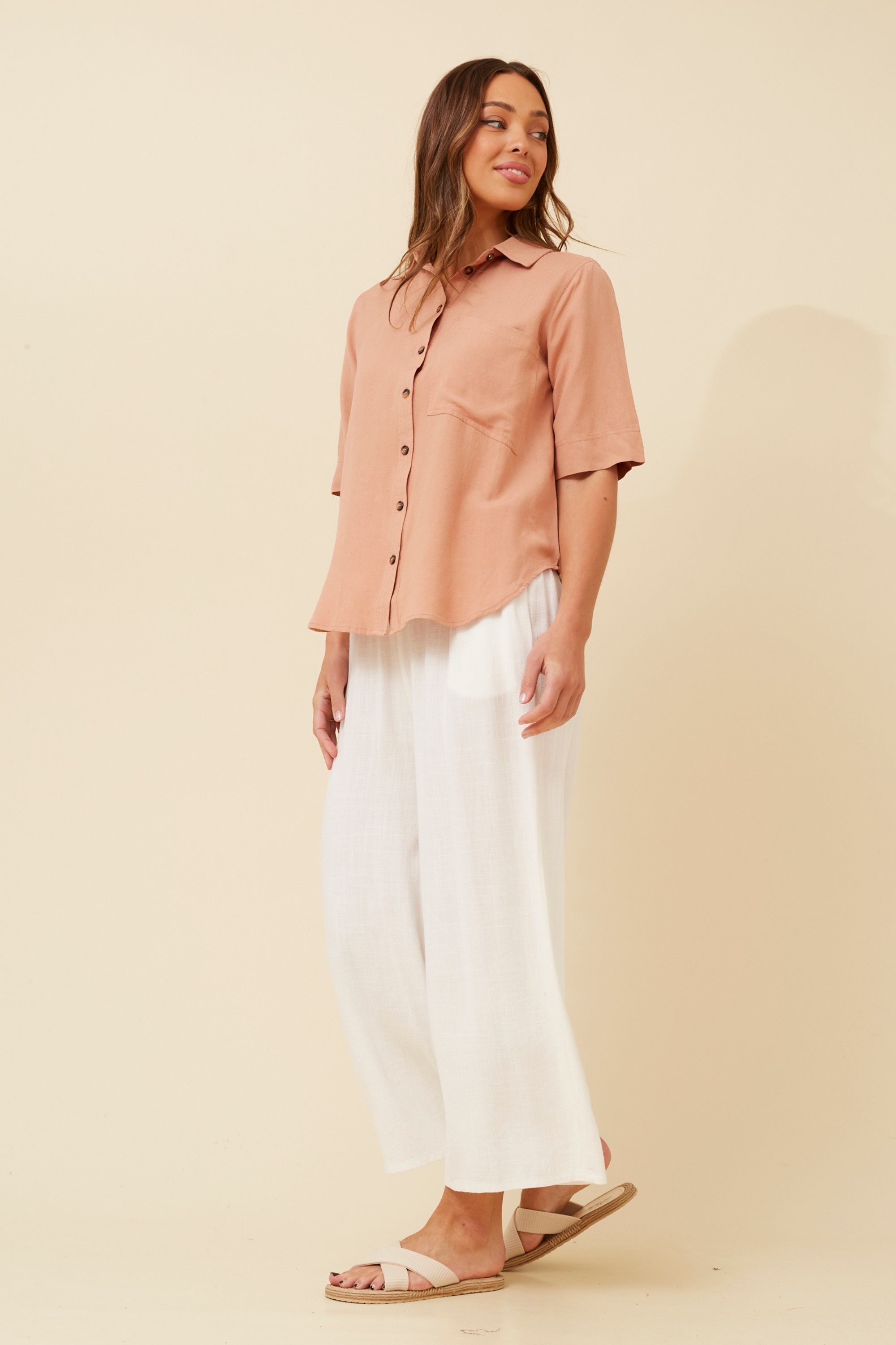 INARA LINEN BLEND SHIRT