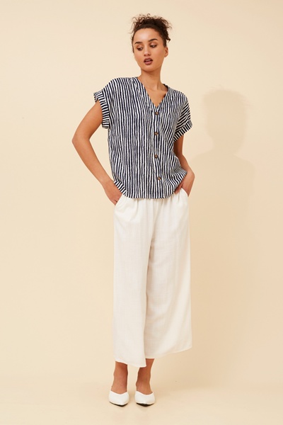 INOLA STRIPE PRINT TOP