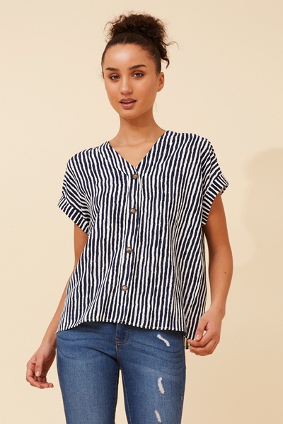 INOLA STRIPE PRINT TOP