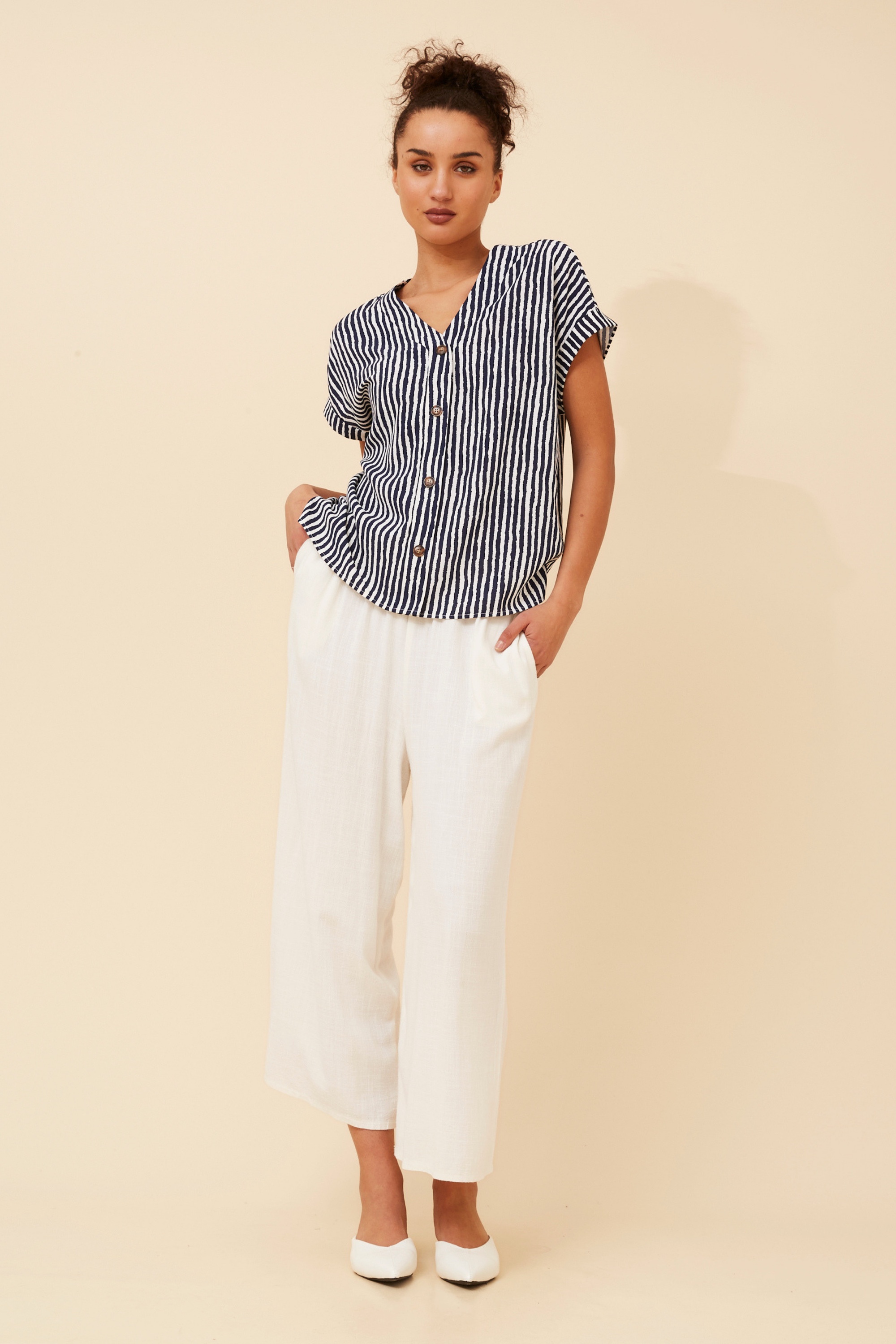 INOLA STRIPE PRINT TOP