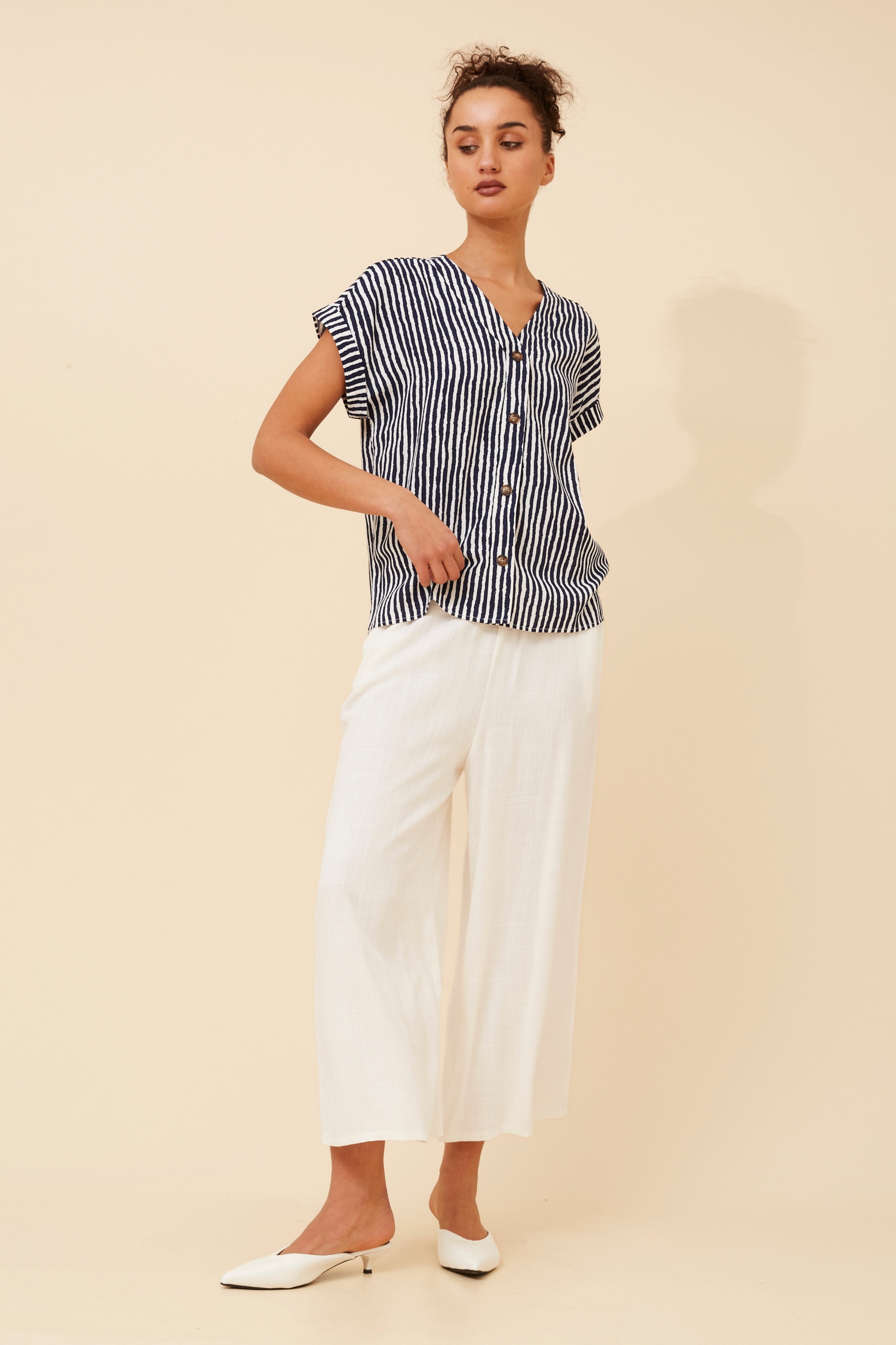 INOLA STRIPE PRINT TOP