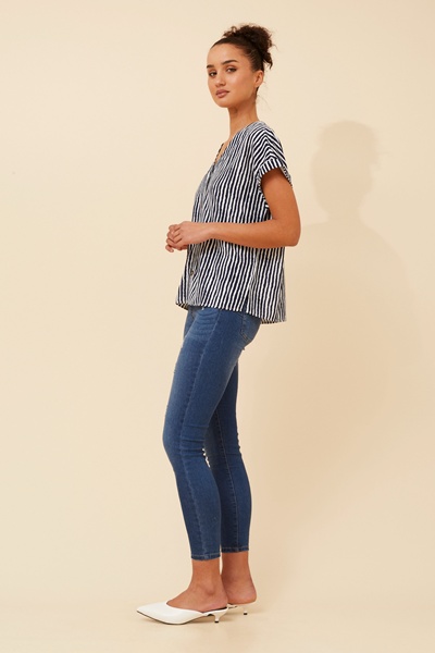 INOLA STRIPE PRINT TOP