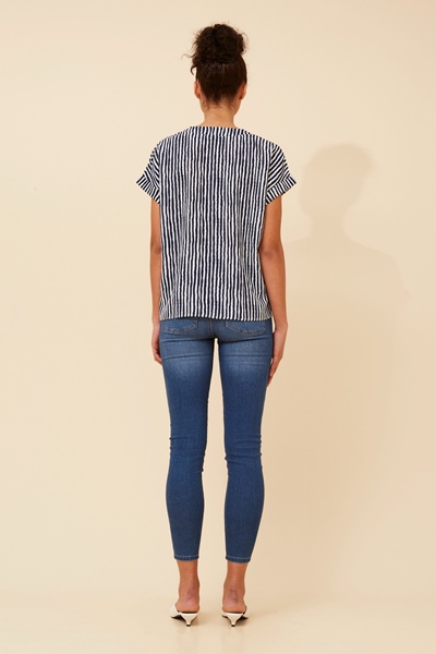 INOLA STRIPE PRINT TOP