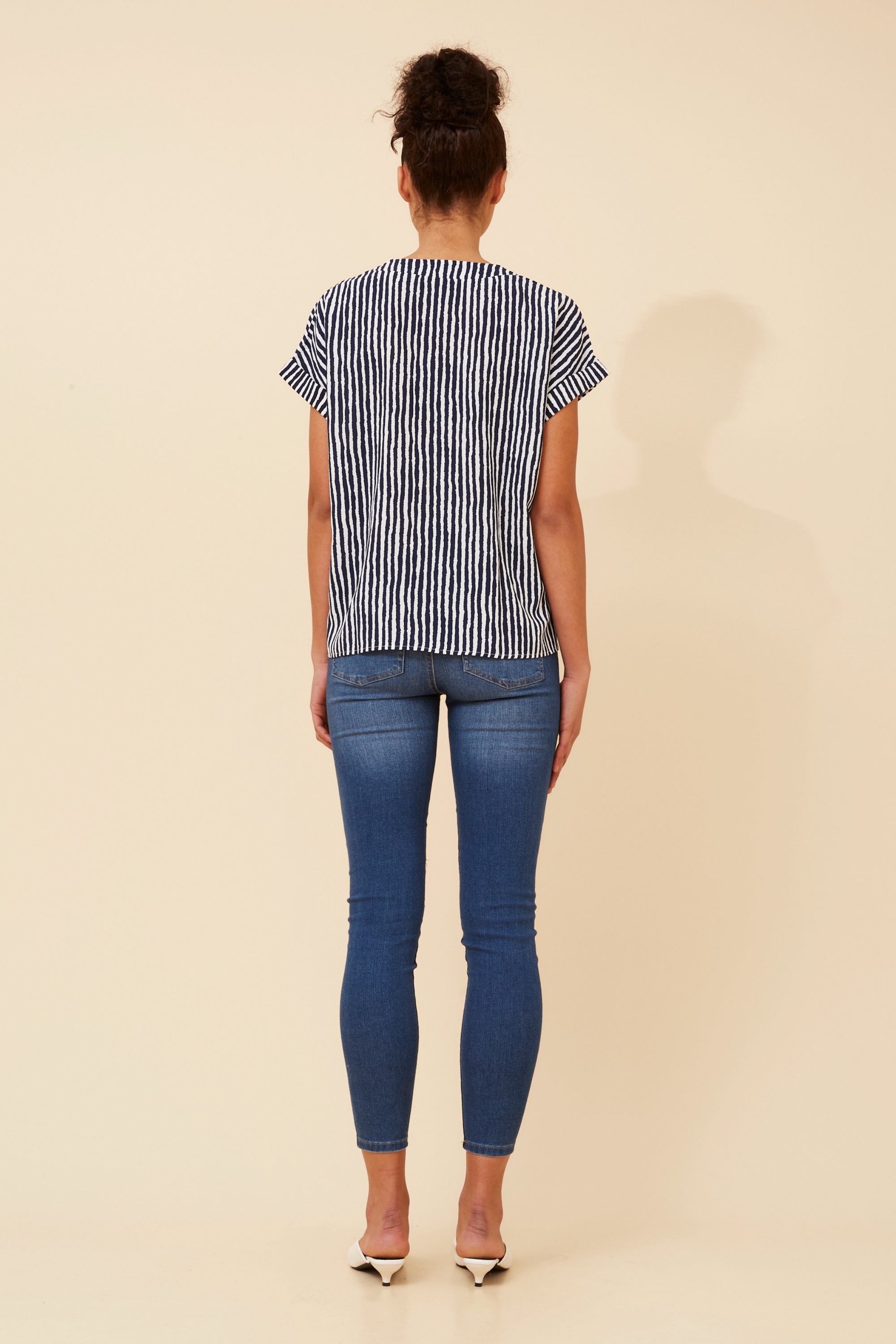 INOLA STRIPE PRINT TOP