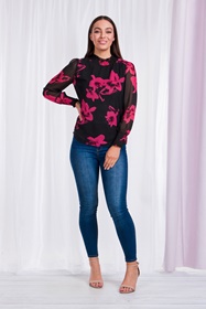 IRIS PRINT BLOUSE