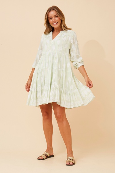 ISHANA LEAF PRINT DRESS