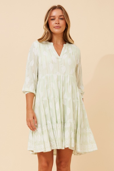 ISHANA LEAF PRINT DRESS