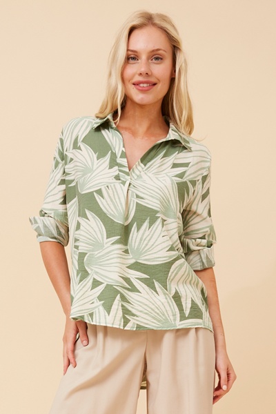 ISHANI LEAF PRINT TOP