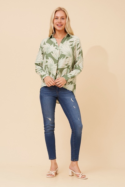 ISHANI LEAF PRINT TOP