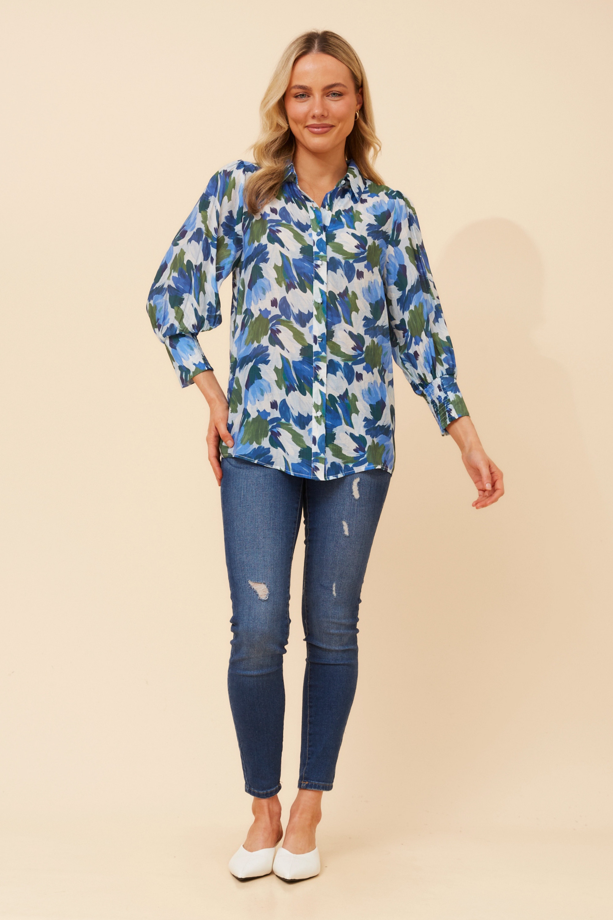 ISHLA ABSTRACT PRINT SHIRT