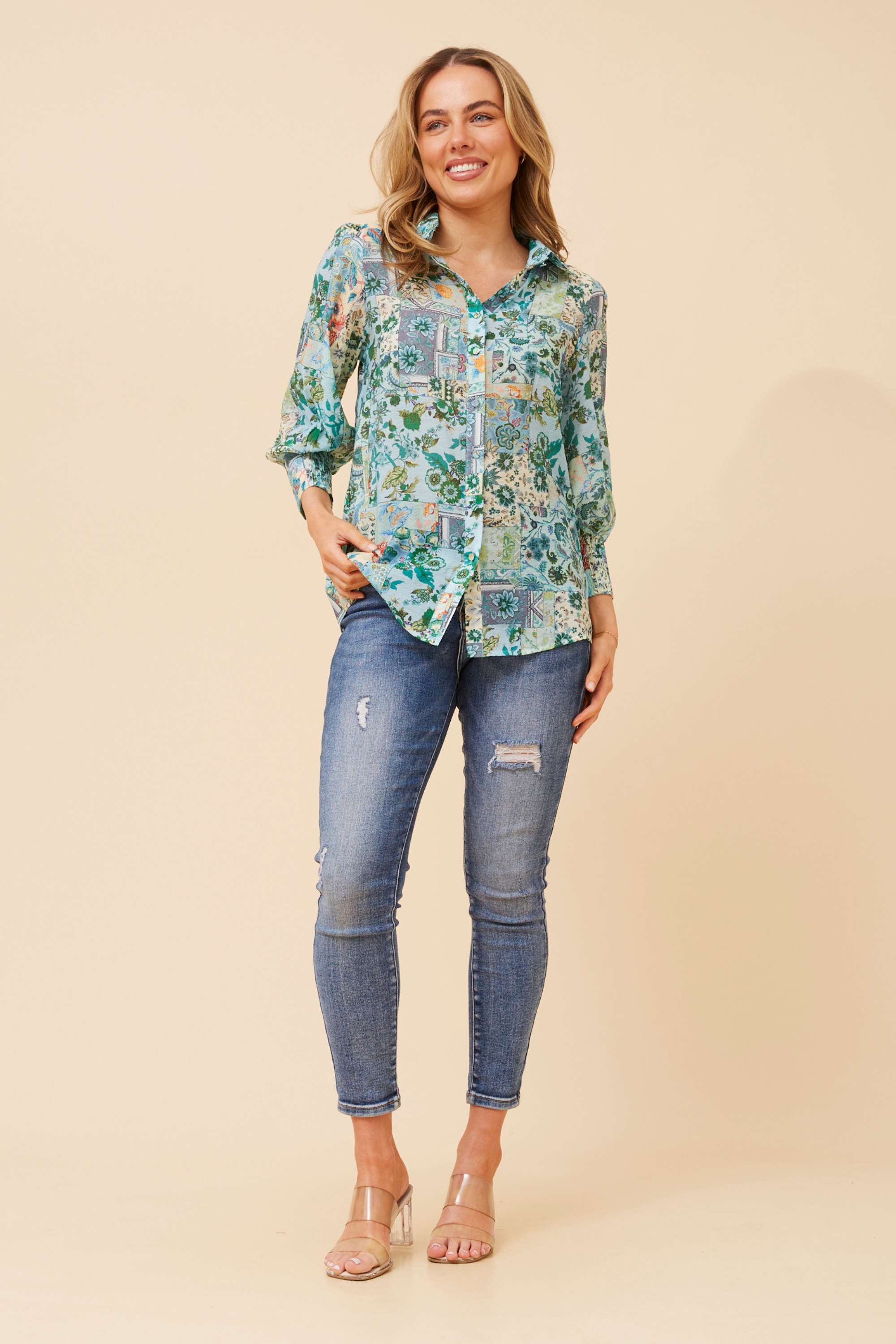 ISHLA ABSTRACT PRINT SHIRT