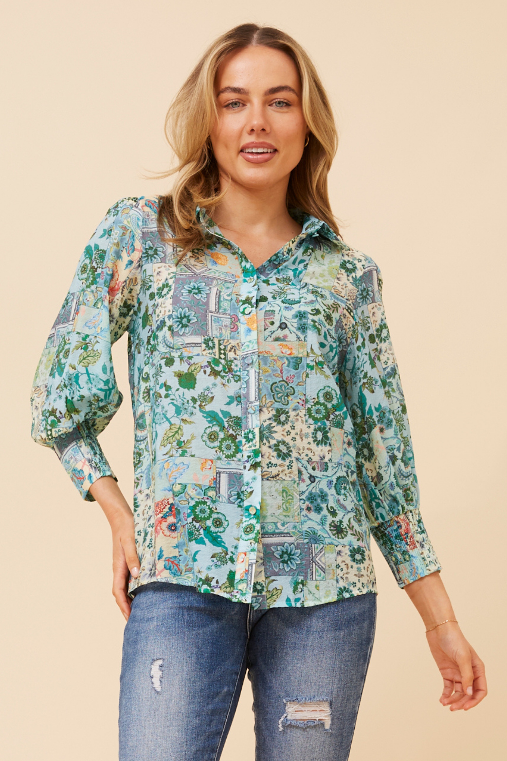ISHLA ABSTRACT PRINT SHIRT