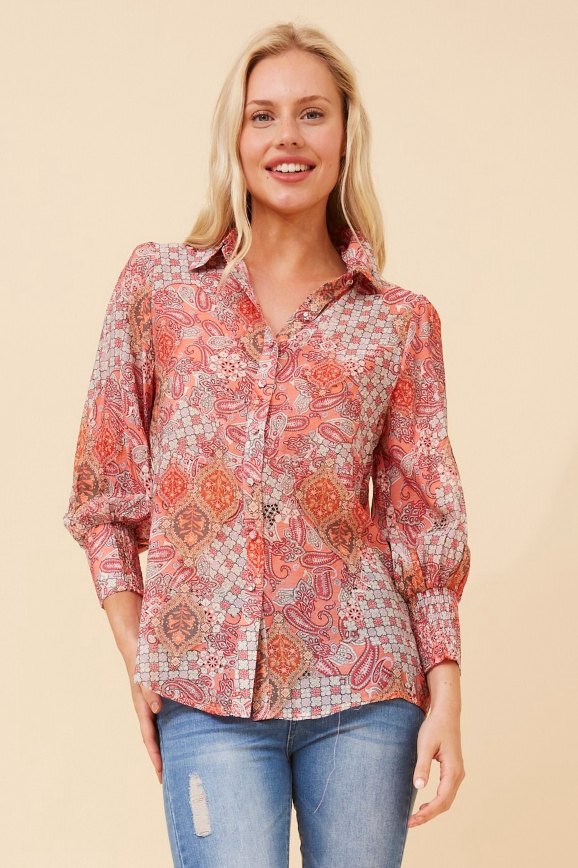 ISHLA ABSTRACT PRINT SHIRT