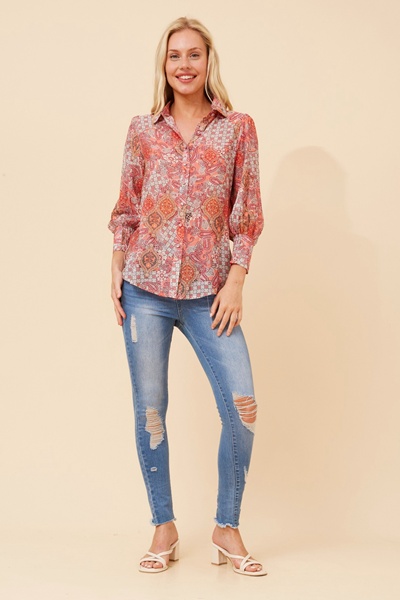 ISHLA ABSTRACT PRINT SHIRT