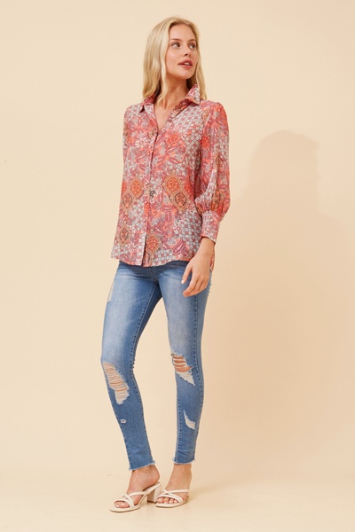 ISHLA ABSTRACT PRINT SHIRT