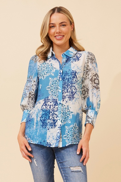 ISHLA TILE PRINT SHIRT