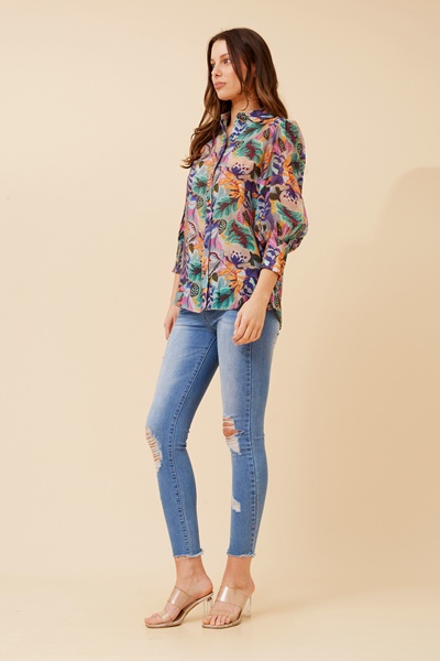 ISHLA TROPICAL PRINT SHIRT