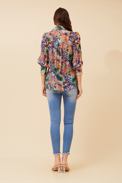 ISHLA TROPICAL PRINT SHIRT