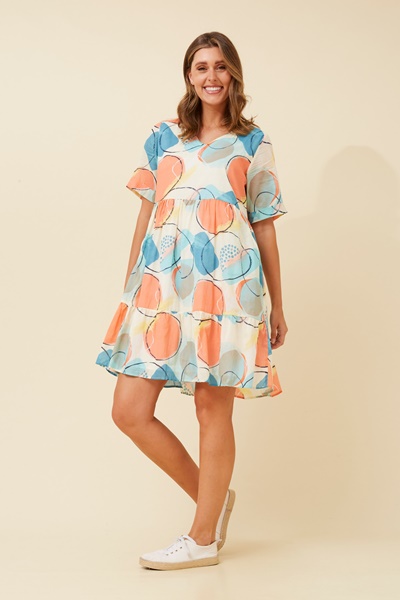 ISMAY ABSTRACT PRINT DRESS