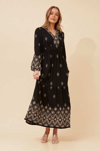 ISOBEL EMBROIDERED MAXI DRESS