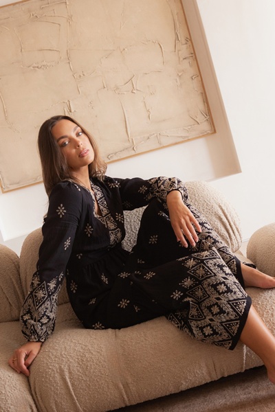 ISOBEL EMBROIDERED MAXI DRESS