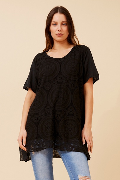 ISOTTA LACE LAYERED TOP
