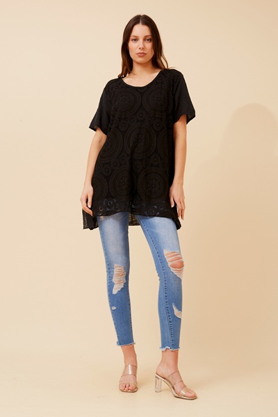 ISOTTA LACE LAYERED TOP