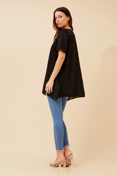 ISOTTA LACE LAYERED TOP