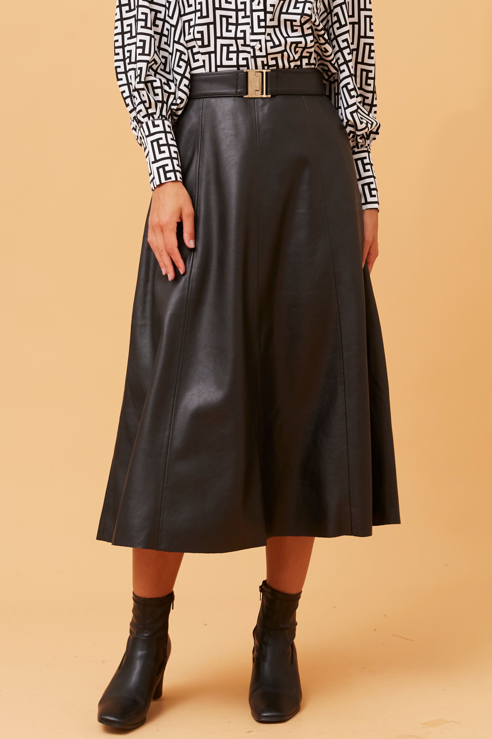 Iveta leather midi skirt Buy Online Femme Connection