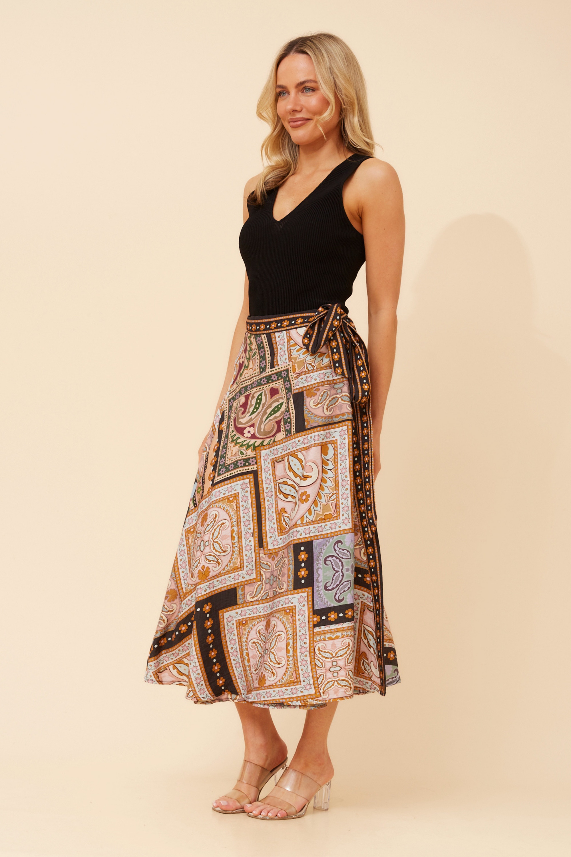 IVONE TRUE WRAP MAXI SKIRT