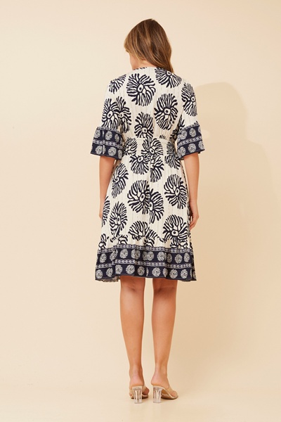 IZABELLA BORDER PRINT DRESS