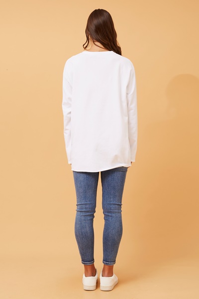 IZEL SEQUIN GRAPHIC TOP