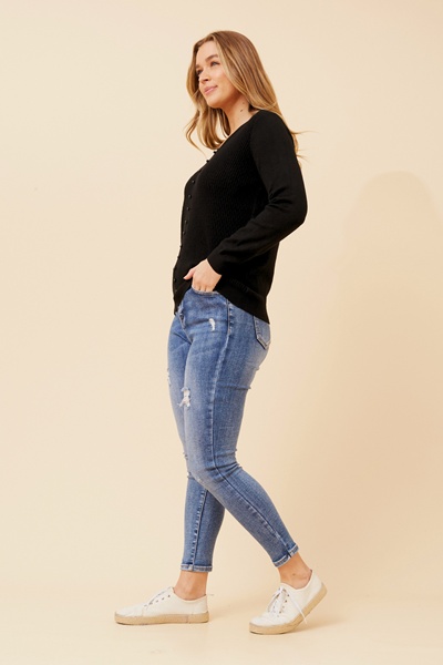 IZETTE PEARL EMBELLISHED KNIT JUMPER