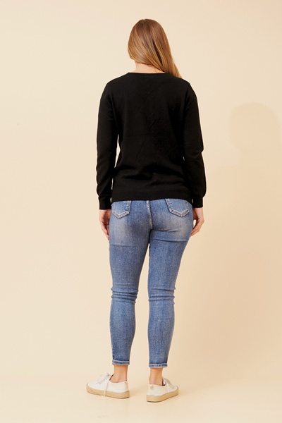 IZETTE PEARL EMBELLISHED KNIT JUMPER