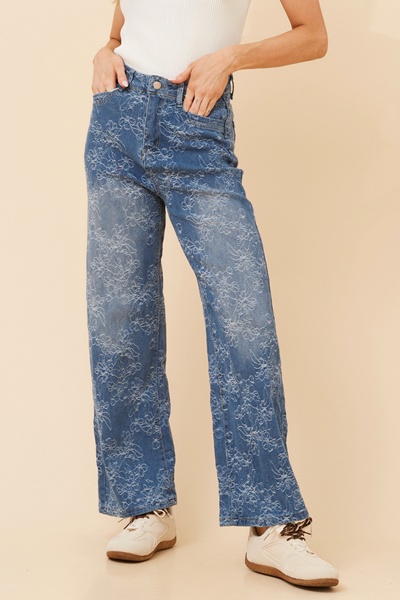 IZUMI FLORAL WIDE LEG PANTS