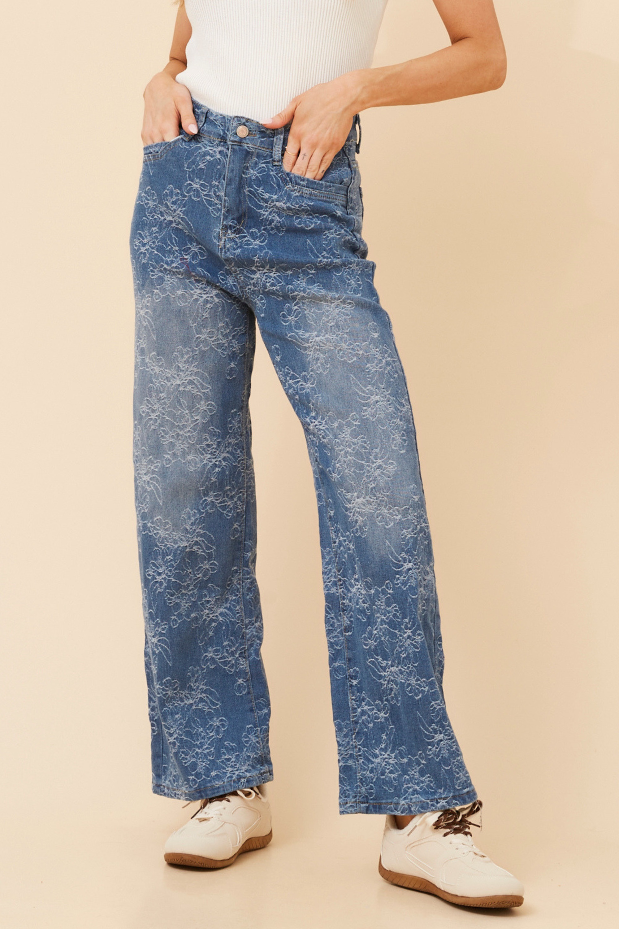IZUMI FLORAL WIDE LEG PANTS