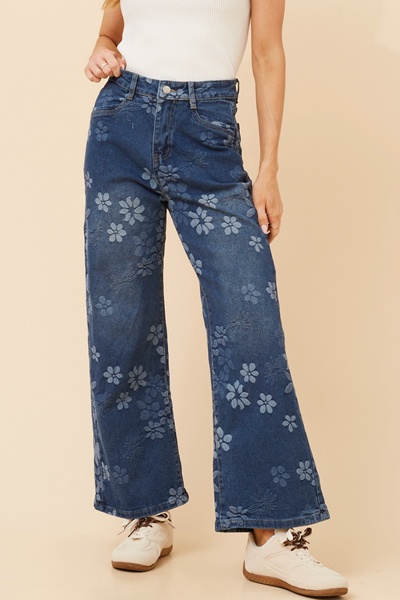 IZUMI FLORAL WIDE LEG PANTS