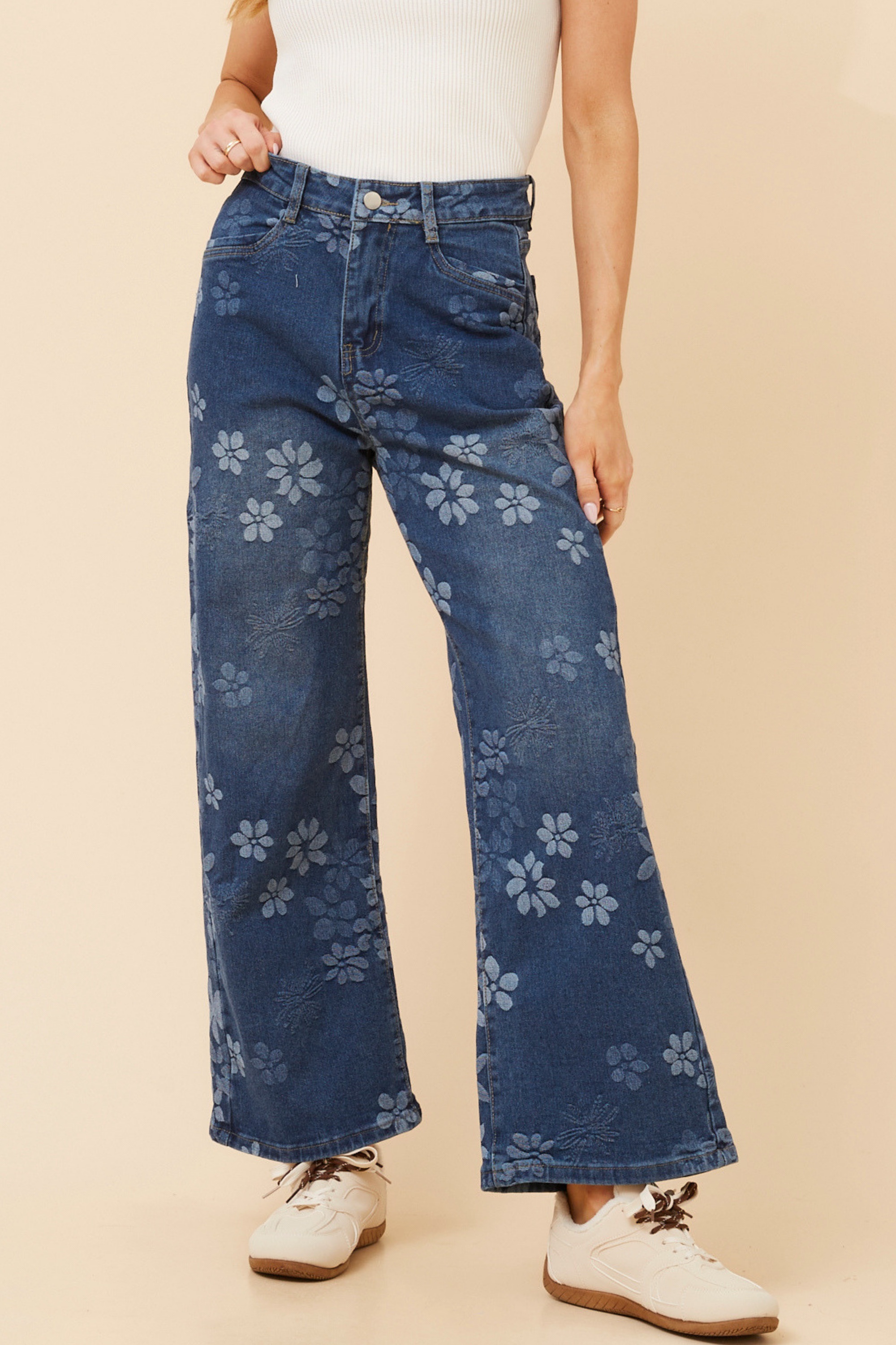 IZUMI FLORAL WIDE LEG PANTS
