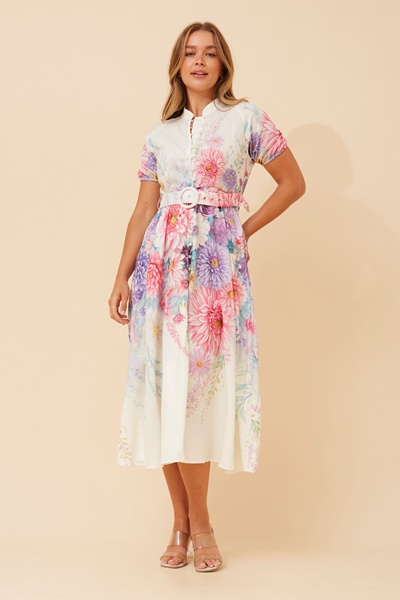 JACEL FLORAL MIDI DRESS