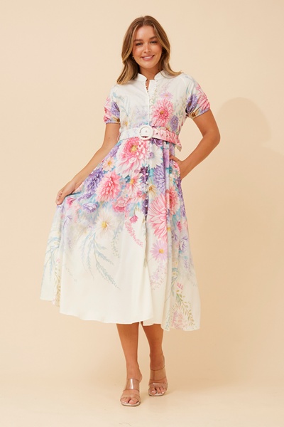 JACEL FLORAL MIDI DRESS