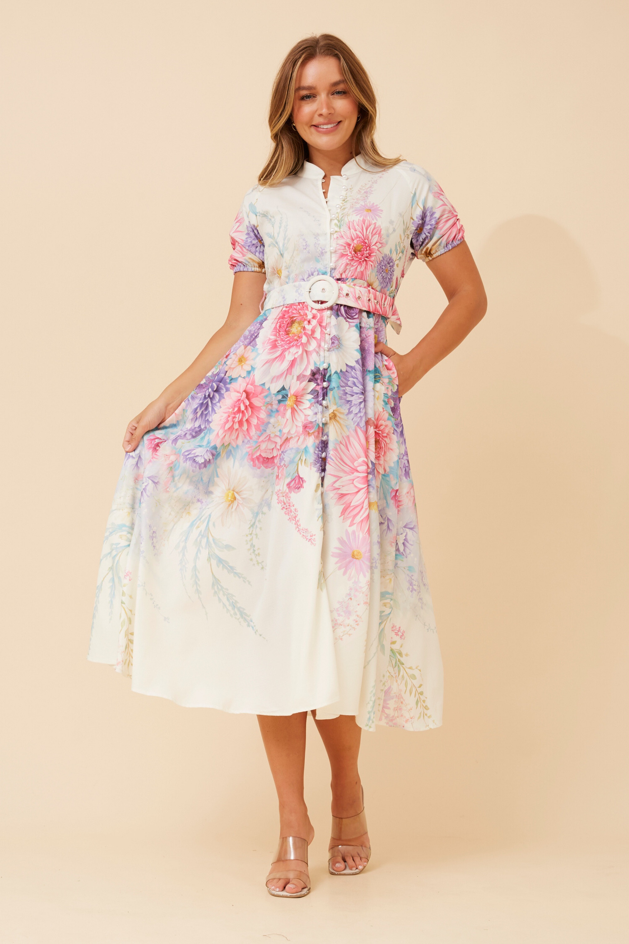 JACEL FLORAL MIDI DRESS