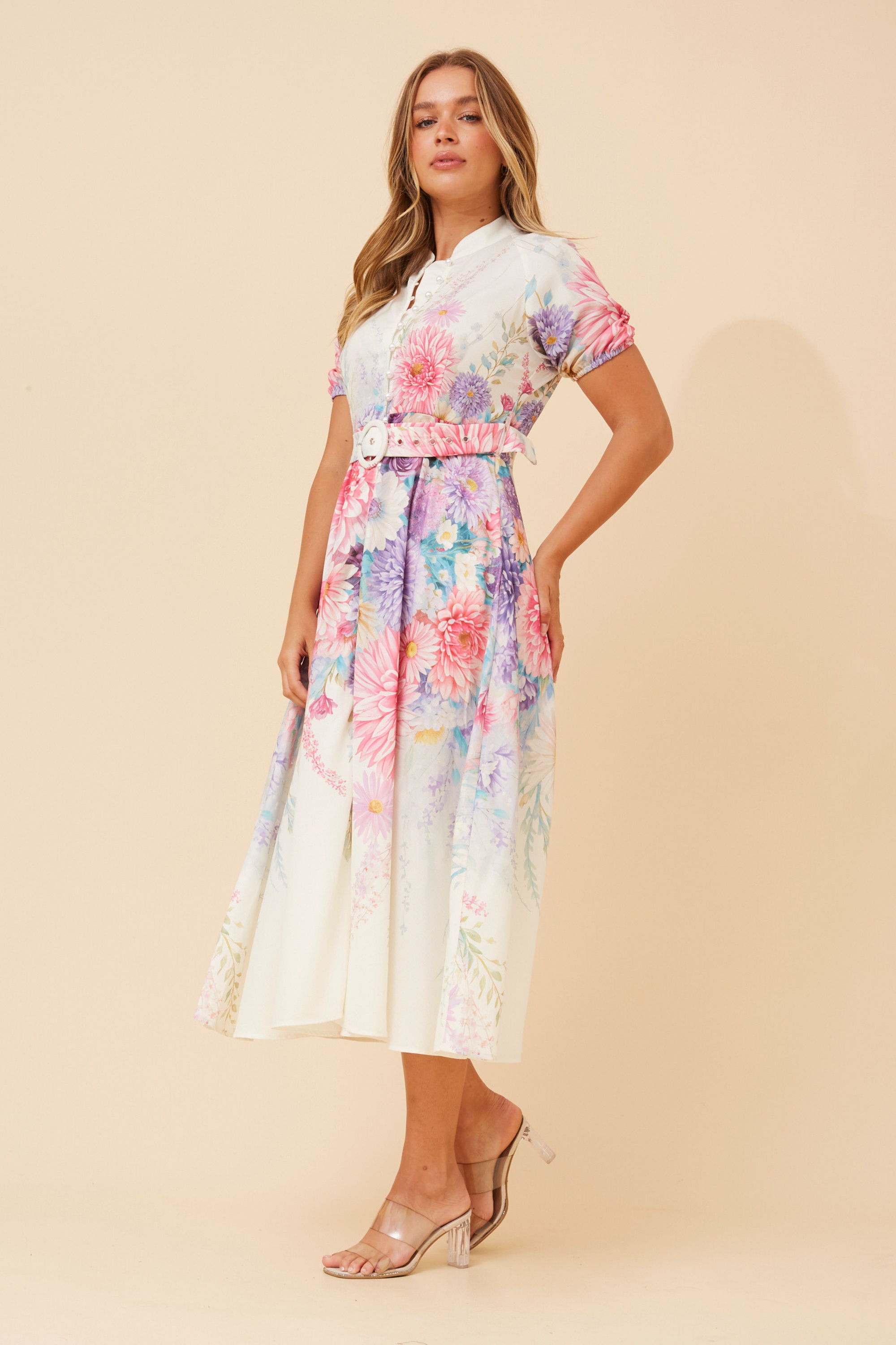 JACEL FLORAL MIDI DRESS