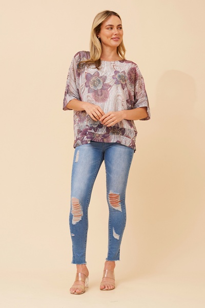 JACOBA FLORAL PRINT TOP