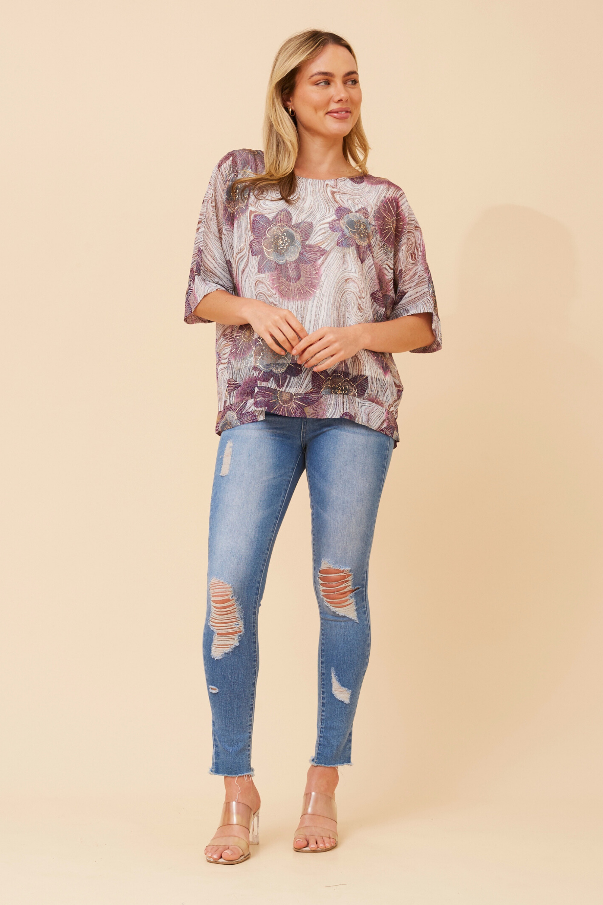 JACOBA FLORAL PRINT TOP