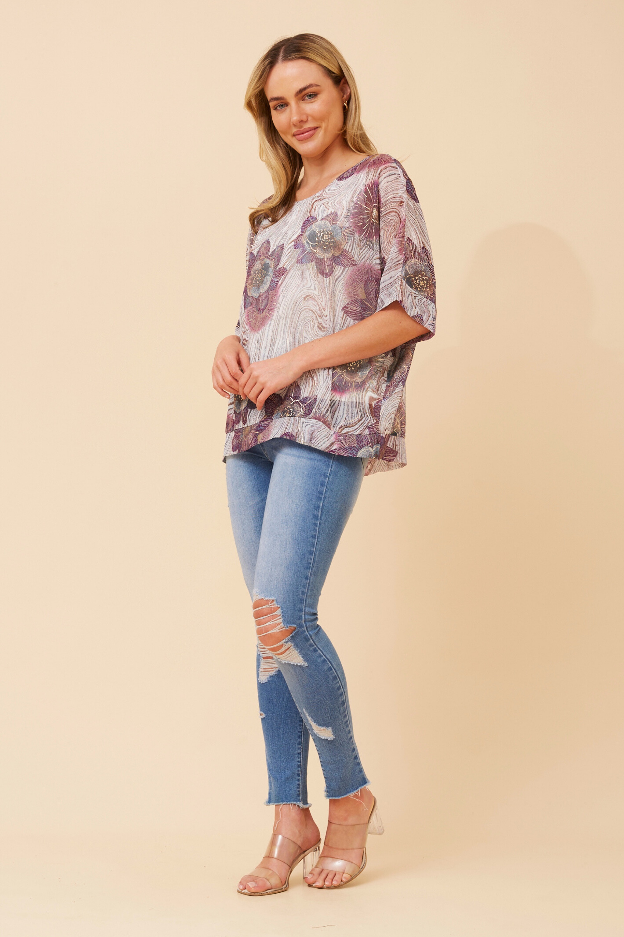 JACOBA FLORAL PRINT TOP
