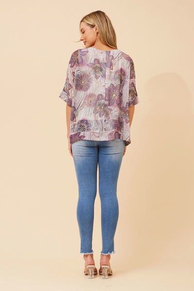 JACOBA FLORAL PRINT TOP