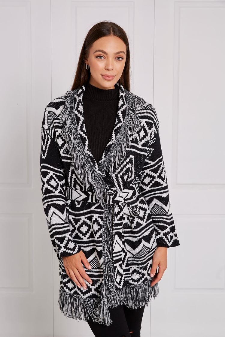 JACQUARD KNIT CARDIGAN