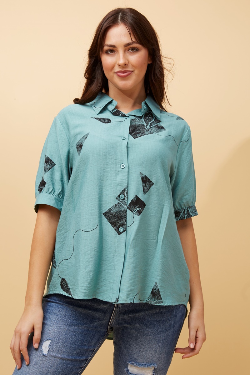 JACQUELINE ABSTRACT PRINT SHIRT